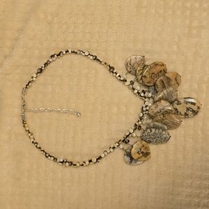 RARE Jay King Mine DTR Large Zebra Feldspar Jasper Beads Coral Pearl Necklace